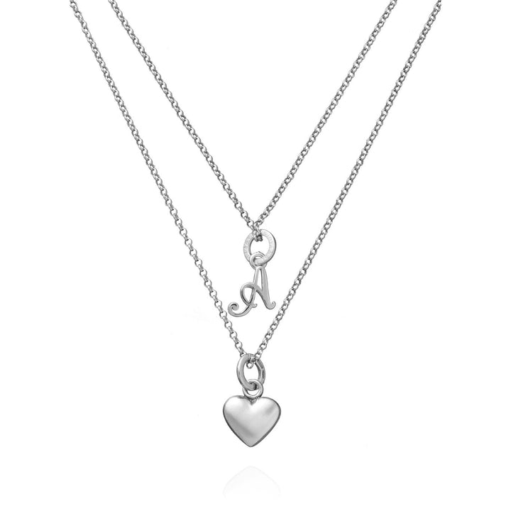 Collar Giovanni Raspini Corazón y Letra A en plata X01764