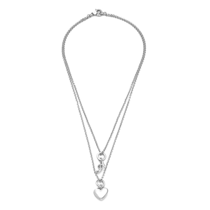 Collar Giovanni Raspini Corazón y Letra A en plata X01764