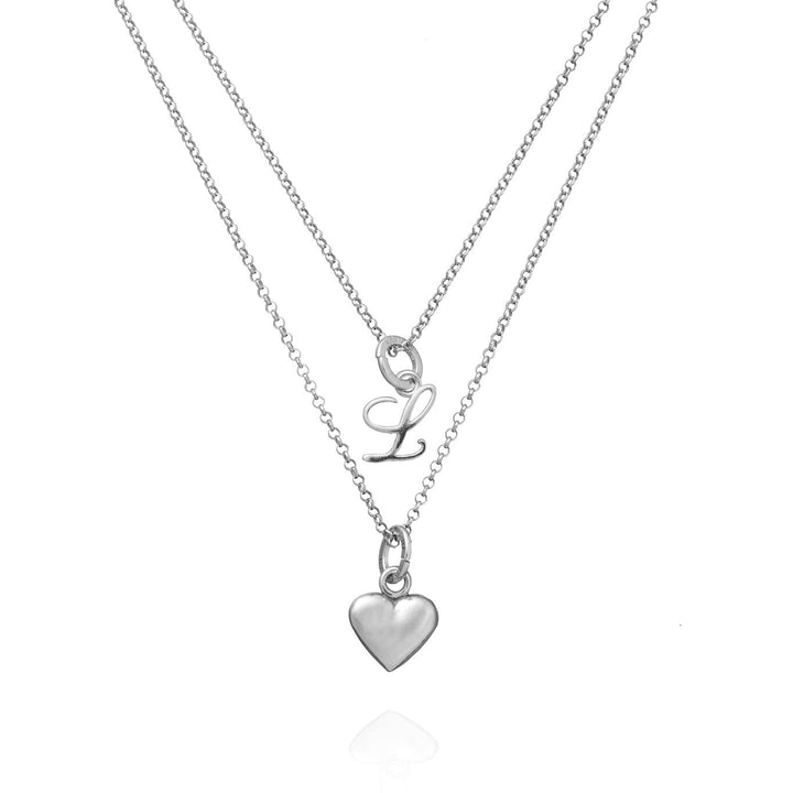 Collar Giovanni Raspini Corazón y Letra L plata X01765