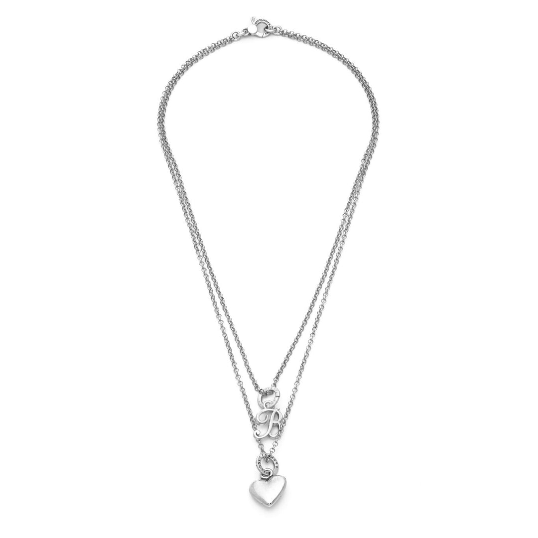 Collar Giovanni Raspini Corazón y Letra B plata X01771