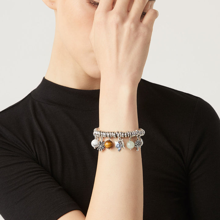 Giovanni Raspini naturarmbånd med sølvsten X01972