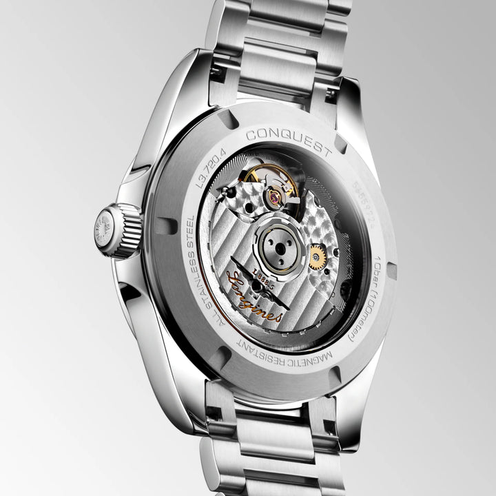 Longines Conquest 38mm stříbrné automatické ocelové hodinky L3.720.4.72.6