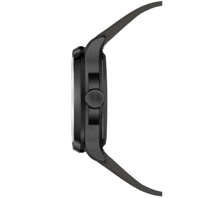 Mido ur Multifort TV Big Date 40mm automatisk grå stål sort PVD finish M049.526.36.081.00