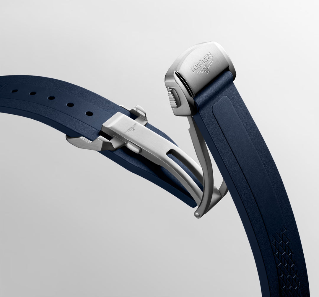 Longines orologio Conquest 41mm blu automatico acciaio L3.830.4.92.9