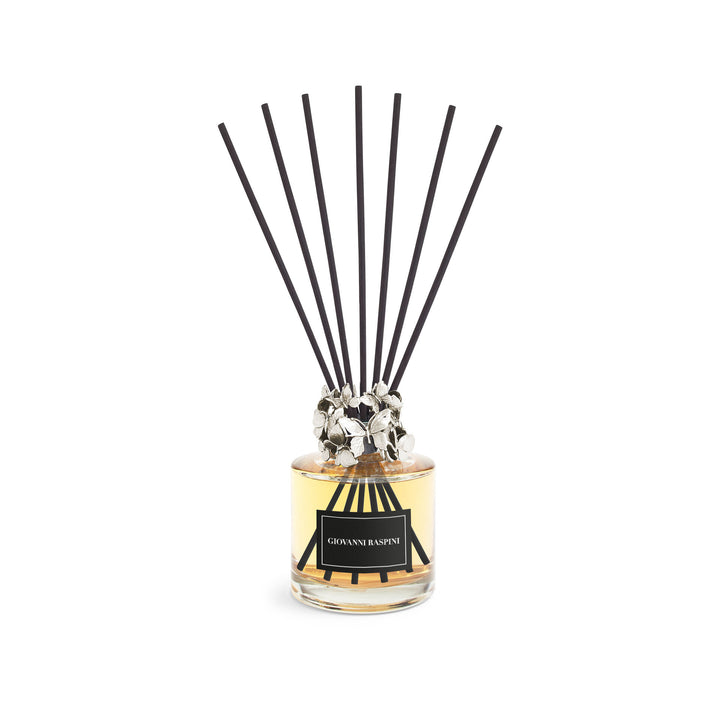 Giovanni Raspini Butterfly Diffuser - Fragrância doméstica Iris Dust com decoração em bronze branco - XB0103