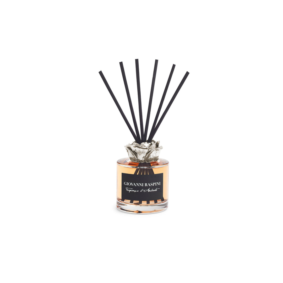 Giovanni Raspini Pink Diffuser - Iris Dust hjemmeduft med hvid bronze dekoration - XB0163