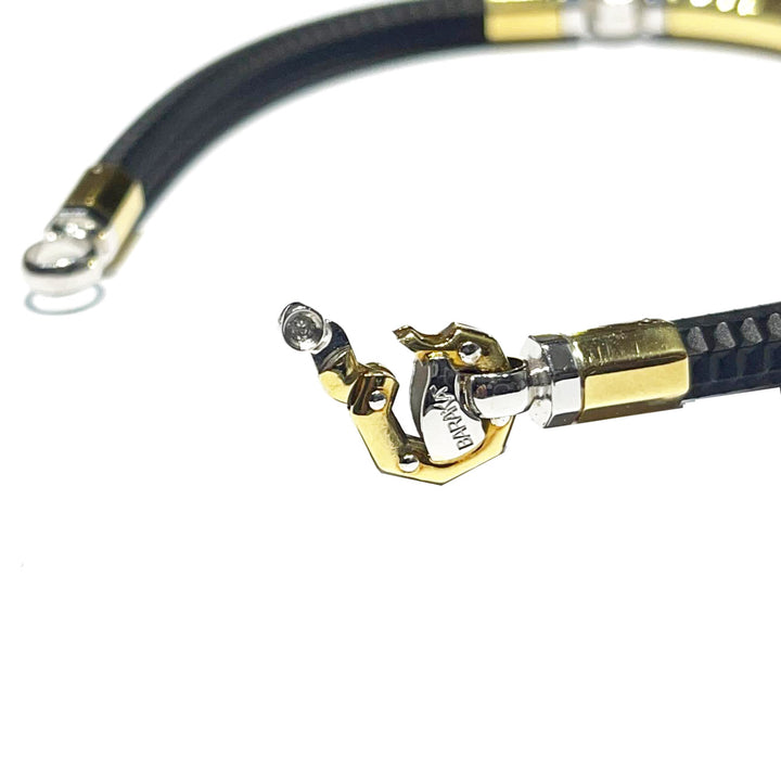 Barakà 18kt gold rubber bracelet BR21070