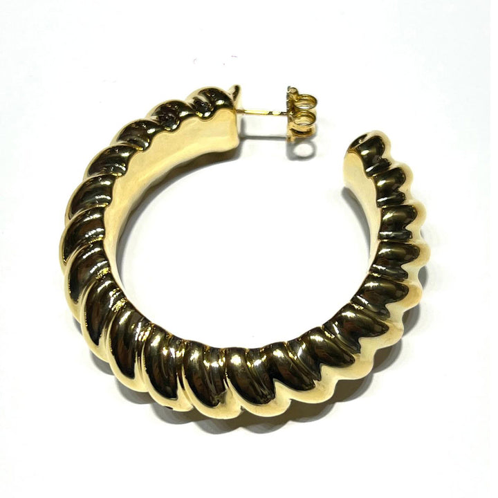 Federica Rossi Vortice Creolen Bronze PVD-Finish 18 Karat Gold FR.OR.25