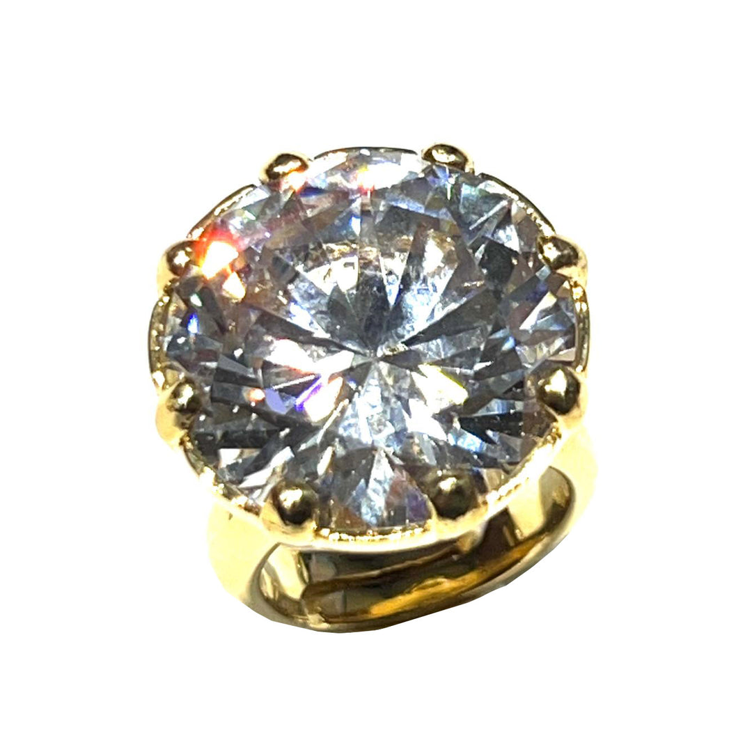 Federica Rossi Cocktailring brons PVD finish 18 karat guld kristall FR.AN.02