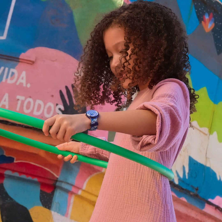 Flik Flak Uhr BRAID IN BLAU Power Time 32mm FPNP169