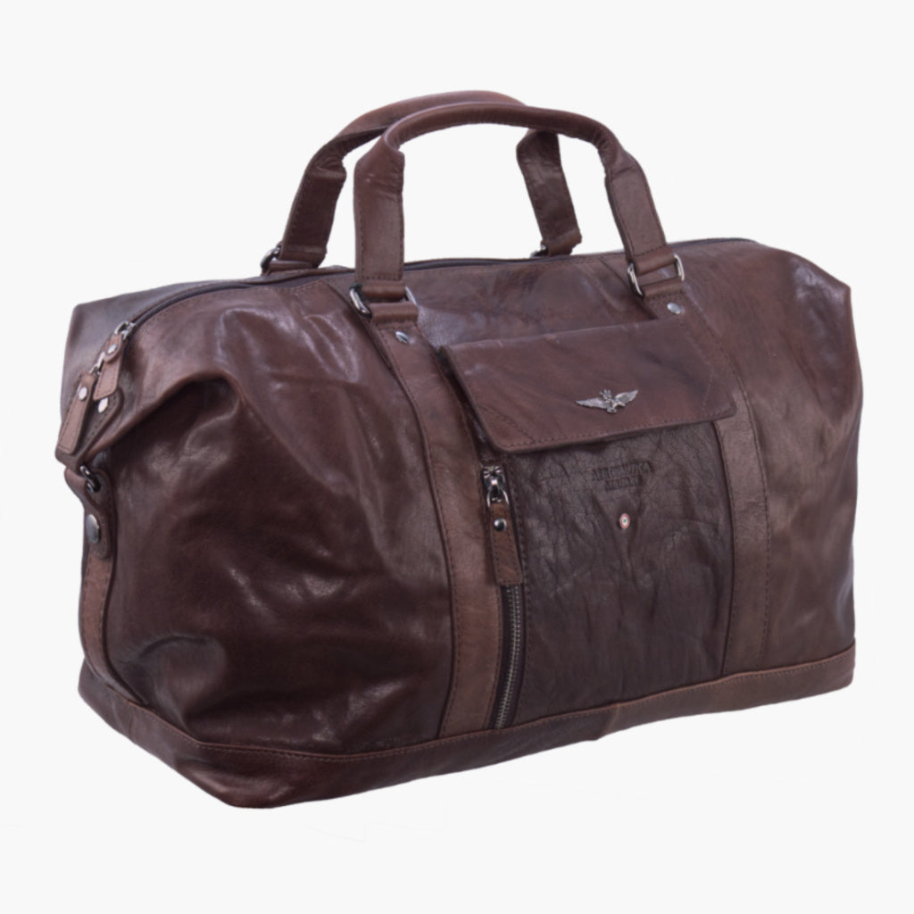 Aeronautica Militare Borsone viaggio in vera pelle VINTAGE AM306-MO