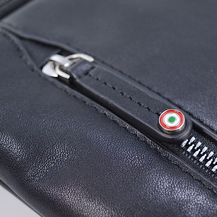 Aeronautica Militare Small leather shoulder bag Thunder line AM460-BL