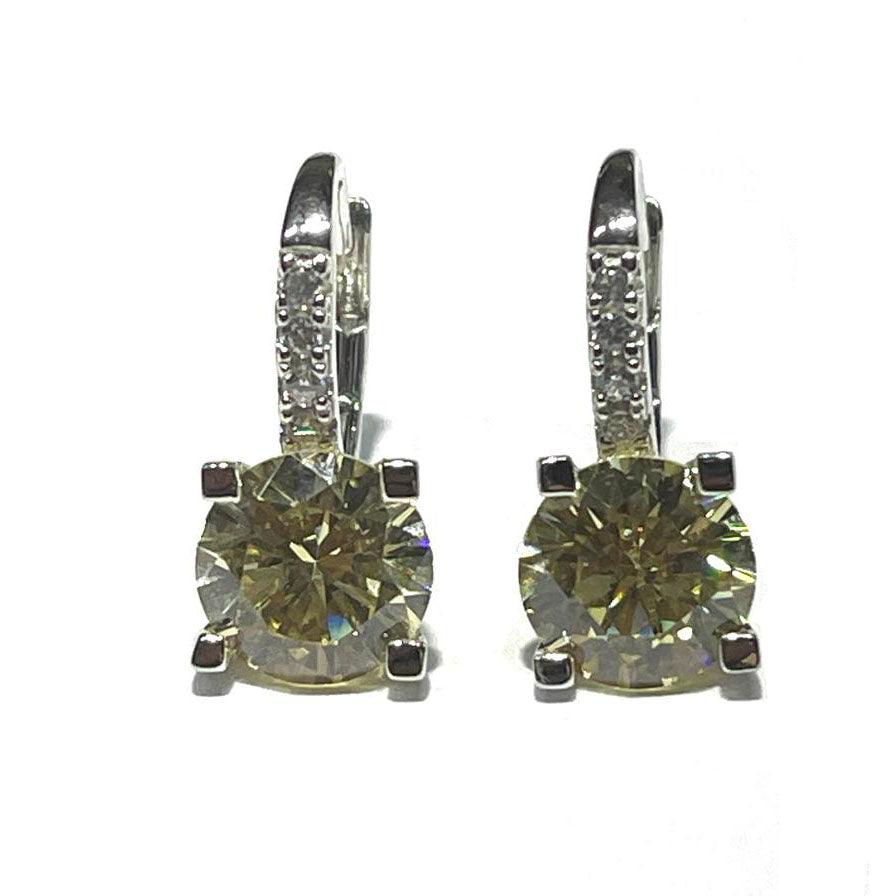 AP Coral Hollywood Diva Style øreringe 925 sølv rhodium finish quartz fancy cubic zirconia OR970G - Capodagli 1937