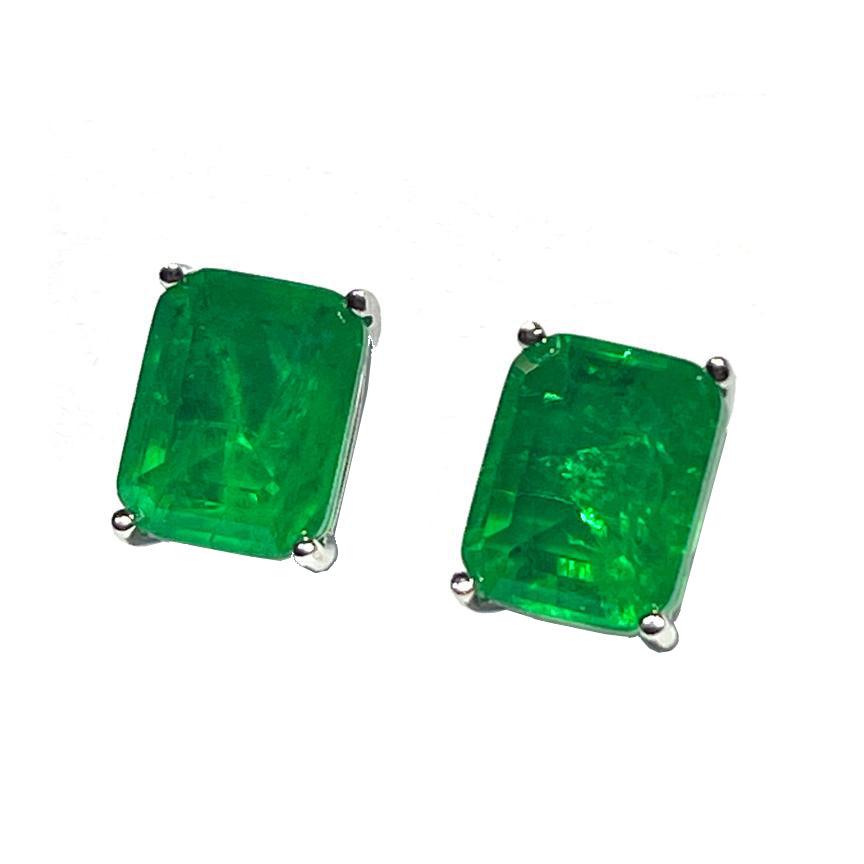 AP Coral Hollywood Diva Style øreringe 925 sølv rhodium finish, smaragd kvarts OR63LS - Capodagli 1937