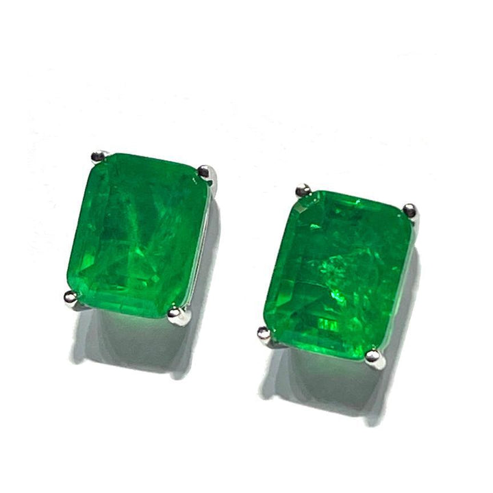 AP Coral Hollywood Diva Style Ohrringe 925 Silber rhodiniert, Smaragdquarz OR63LS – Capodagli 1937