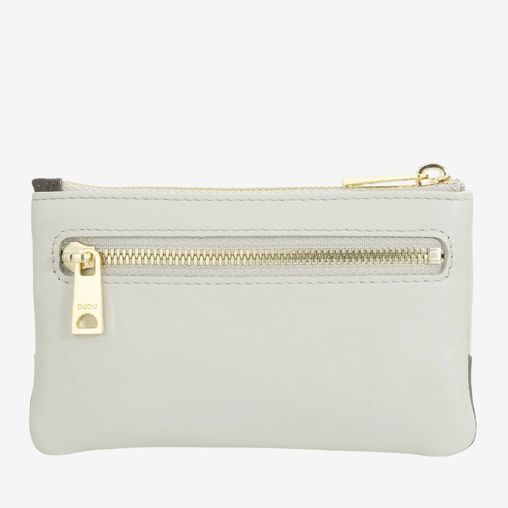 DUDU Nøgleetui i farvet læder til mænd og kvinder, poseformat med lynlås