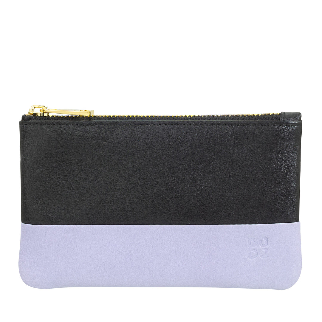 DUDU Έγχρωμη δερμάτινη μπρελόκ για άνδρες και γυναίκες, σε σχήμα φακελάκι με φερμουάρ