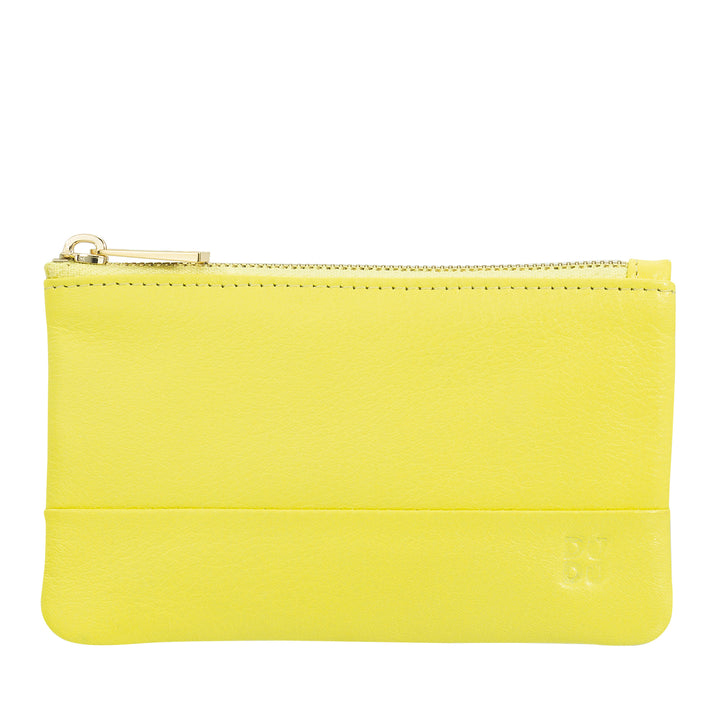 DUDU Barevné kožené pouzdro na klíče pro muže a ženy, formát sáčku se zipem