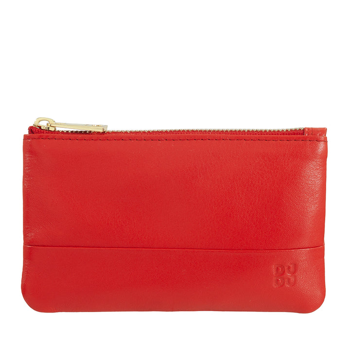 DUDU Husa chei din piele colorata pentru barbati si femei, format pliculet cu fermoar