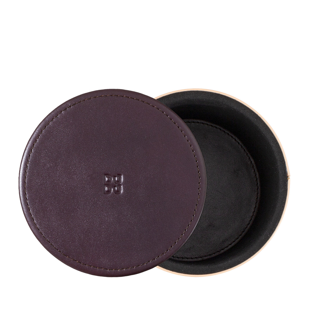 DUDU Design Glas mit Deckel für den Home-Office-Schreibtisch 11 x 14 cm, mehrfarbige Ablageschale, vielseitiger Taschenentleerer