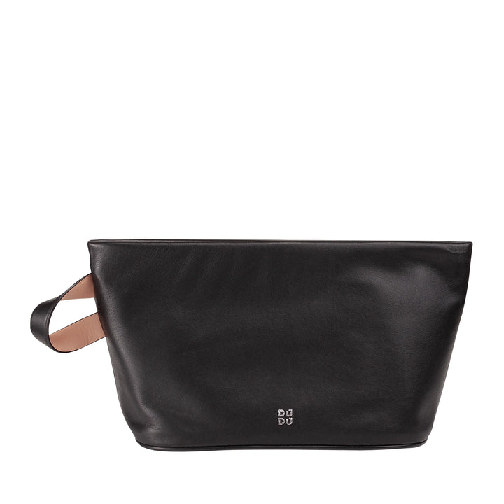 DUDU Beauty Case Donna Uomo in Pelle con Cerniera Zip, Borsa da Toilette Grande Colori Vivaci, Ideale per Viaggi, Palestra, Terme, Interno Idrorepellente