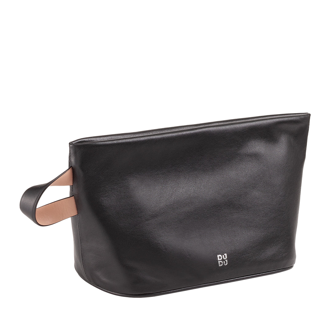 DUDU Beauty Case για Γυναικείες και Ανδρικές δερμάτινες με φερμουάρ, Μεγάλη τσάντα περιποίησης σε έντονα χρώματα, Ιδανική για ταξίδια, γυμναστήριο, σπα, αδιάβροχο εσωτερικό