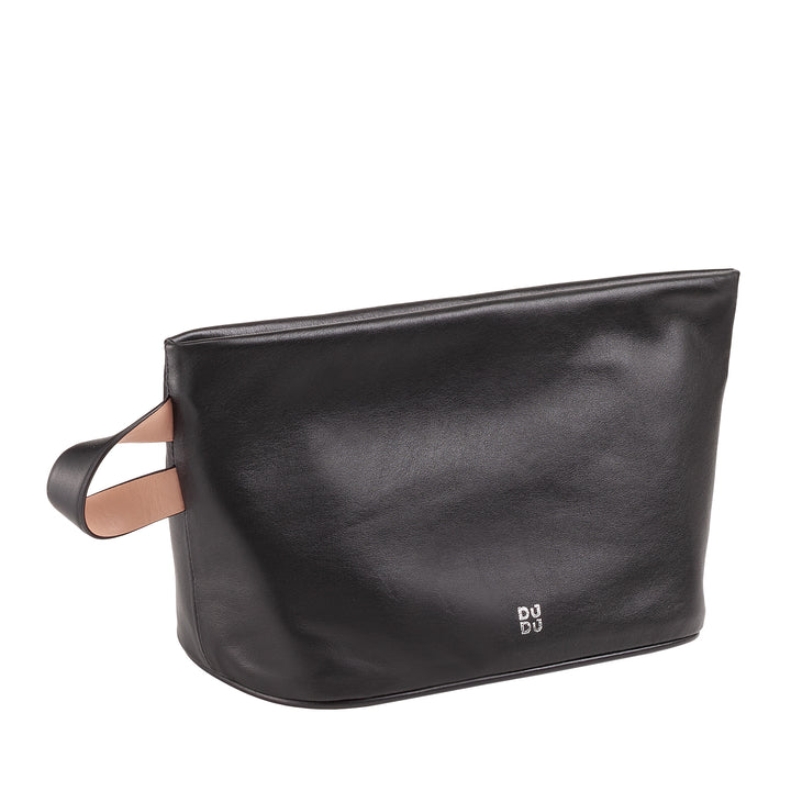 DUDU Beauty Case για Γυναικείες και Ανδρικές δερμάτινες με φερμουάρ, Μεγάλη τσάντα περιποίησης σε έντονα χρώματα, Ιδανική για ταξίδια, γυμναστήριο, σπα, αδιάβροχο εσωτερικό