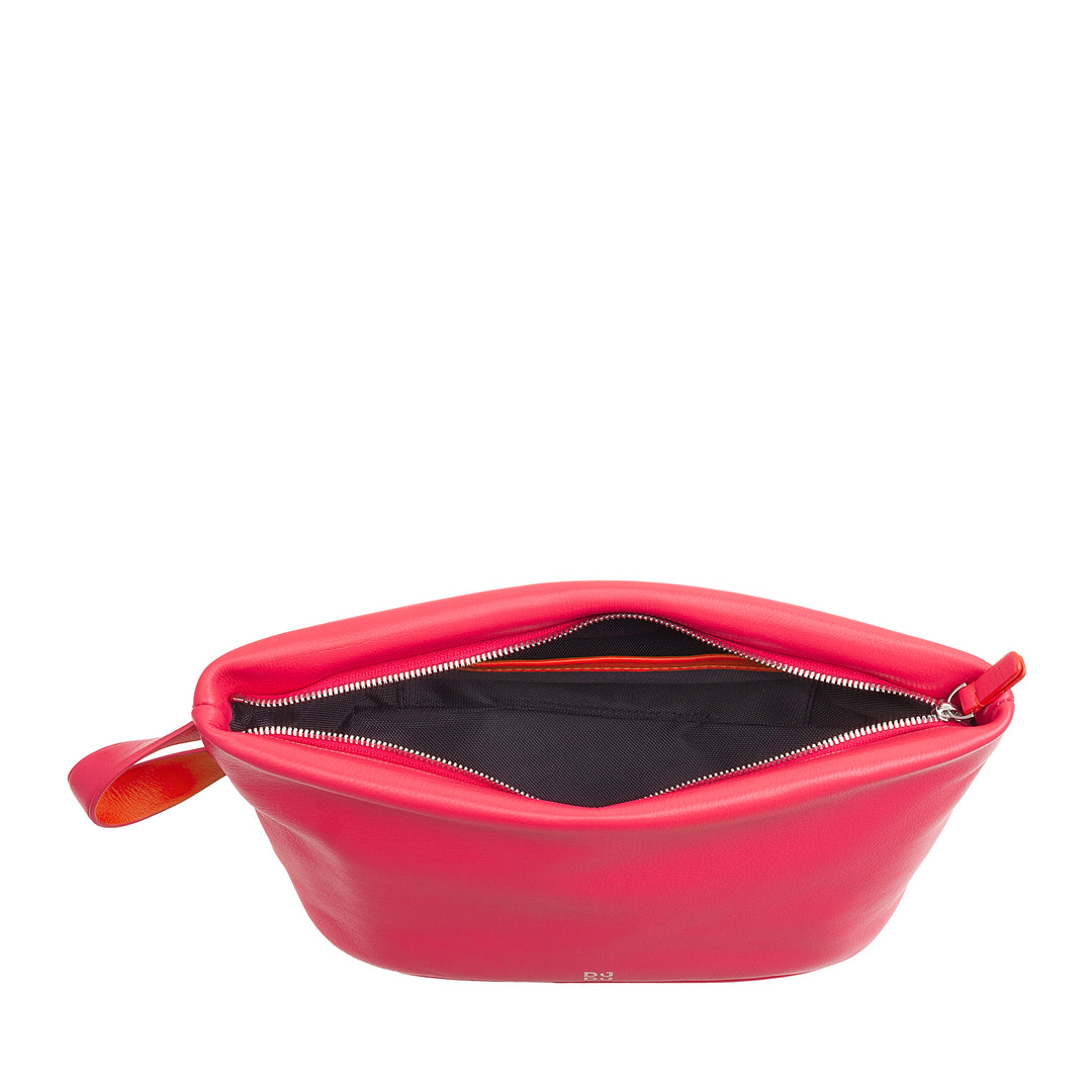 DUDU Beauty Case για Γυναικείες και Ανδρικές δερμάτινες με φερμουάρ, Μεγάλη τσάντα περιποίησης σε έντονα χρώματα, Ιδανική για ταξίδια, γυμναστήριο, σπα, αδιάβροχο εσωτερικό