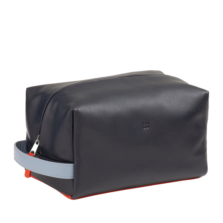 Δερμάτινη θήκη ομορφιάς DUDU για άνδρες και γυναίκες - Κομψή τσάντα καλλυντικών ταξιδιού, μίνιμαλ σχεδιασμό, πραγματικό δέρμα, συμπαγής τσάντα καλλωπισμού για αξεσουάρ και καλλυντικά