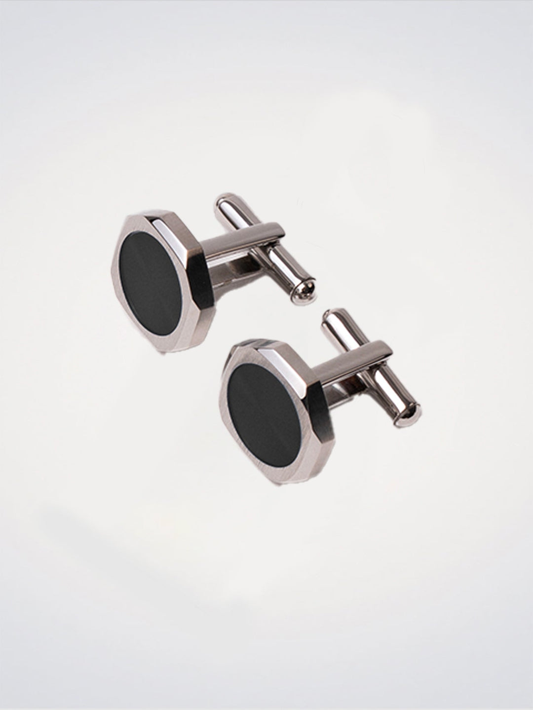 D1 Milano osmihranné manžetové knoflíčky černé D1-JWCLSU01