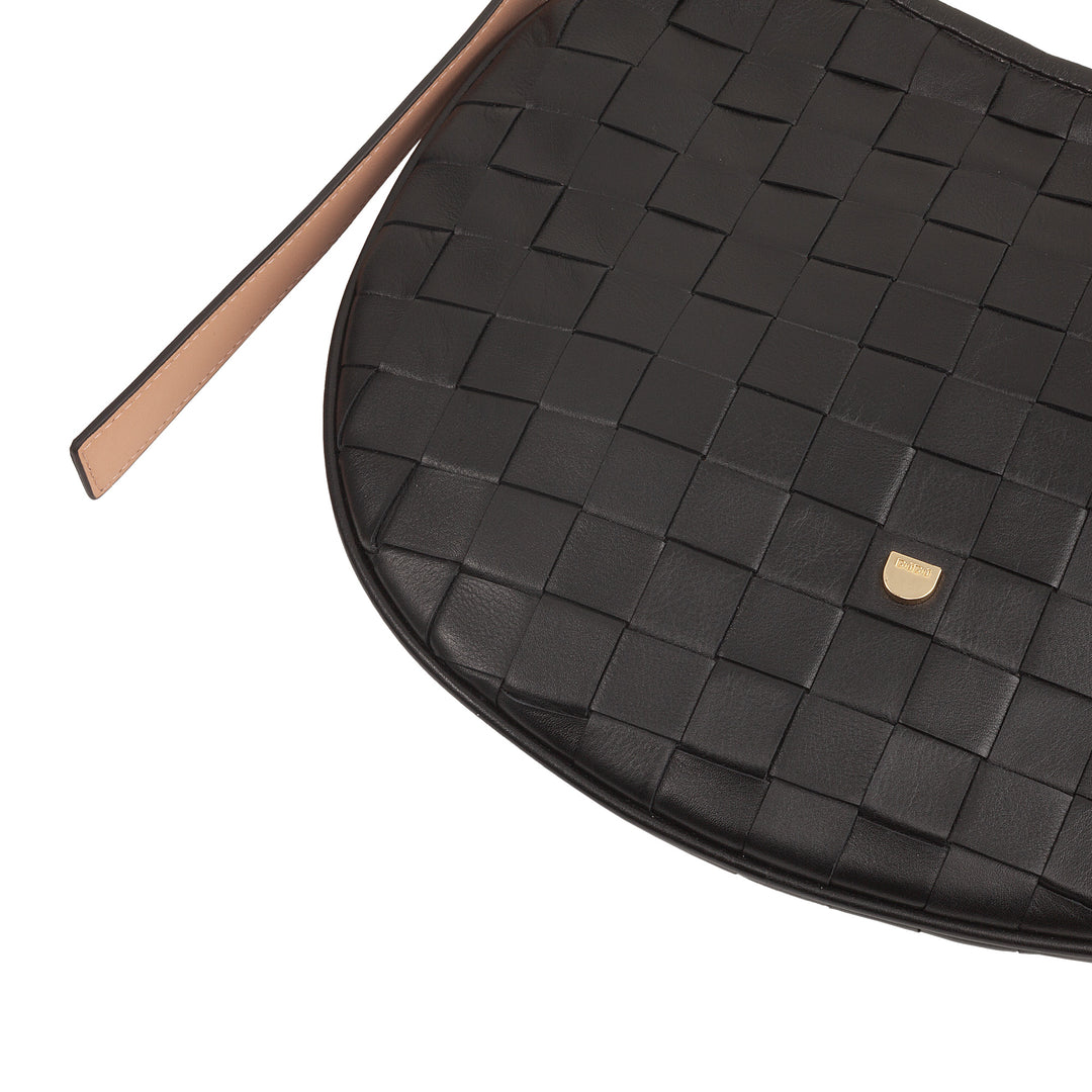 DUDU Women's Shoulder Bag in Genuine Woven Leather - Elegant Hobo Bag with Adjustable Shoulder Strap and Zipper, Artisanal Design, Roomy and Versatile