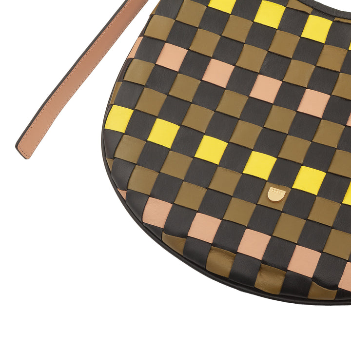 DUDU Borsa a Spalla Donna in Vera Pelle Intrecciata – Elegante Borsa Hobo con Tracolla Regolabile e Cerniera Zip, Design Artigianale, Capiente e Versatile