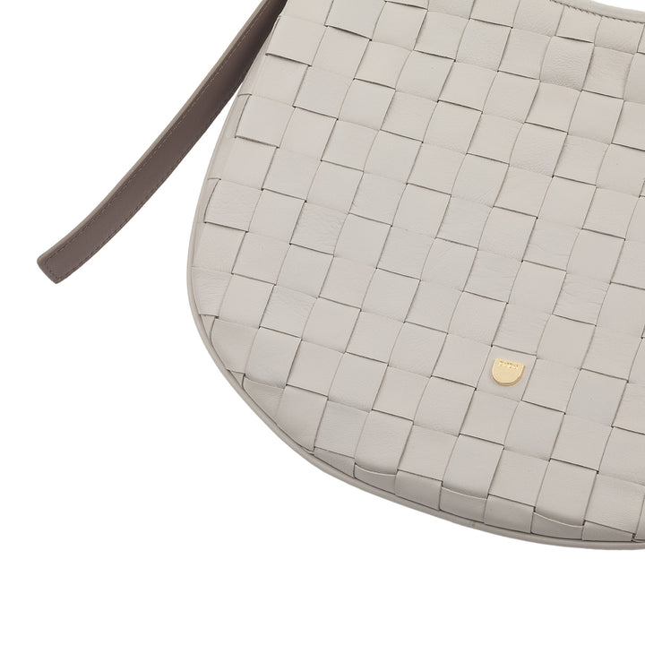 DUDU Borsa a Spalla Donna in Vera Pelle Intrecciata – Elegante Borsa Hobo con Tracolla Regolabile e Cerniera Zip, Design Artigianale, Capiente e Versatile