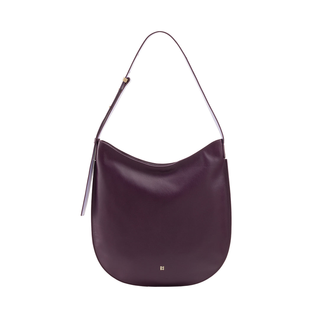 Bolsa de ombro feminina DUDU em couro macio, bolsa Hobo com zíper, bolsa de ombro grande e colorida ajustável