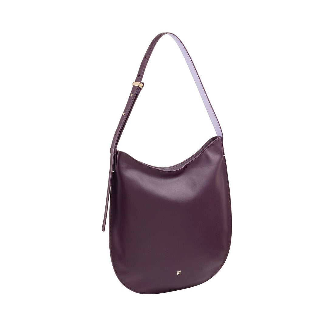 Bolsa de ombro feminina DUDU em couro macio, bolsa Hobo com zíper, bolsa de ombro grande e colorida ajustável