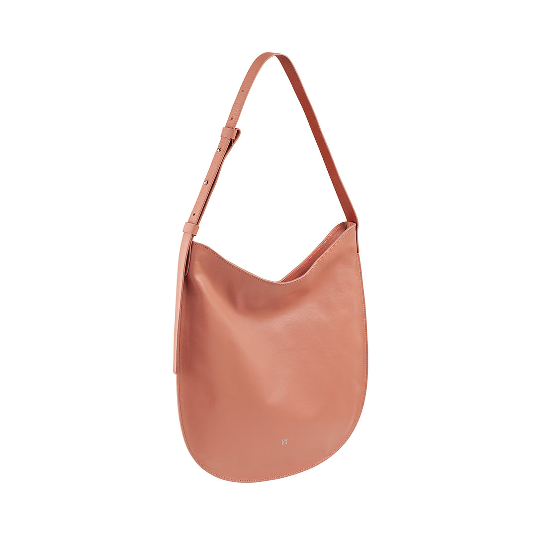 DUDU damesschoudertas van zacht leer, hobotas met ritssluiting, grote ruime kleurrijke verstelbare schoudertas