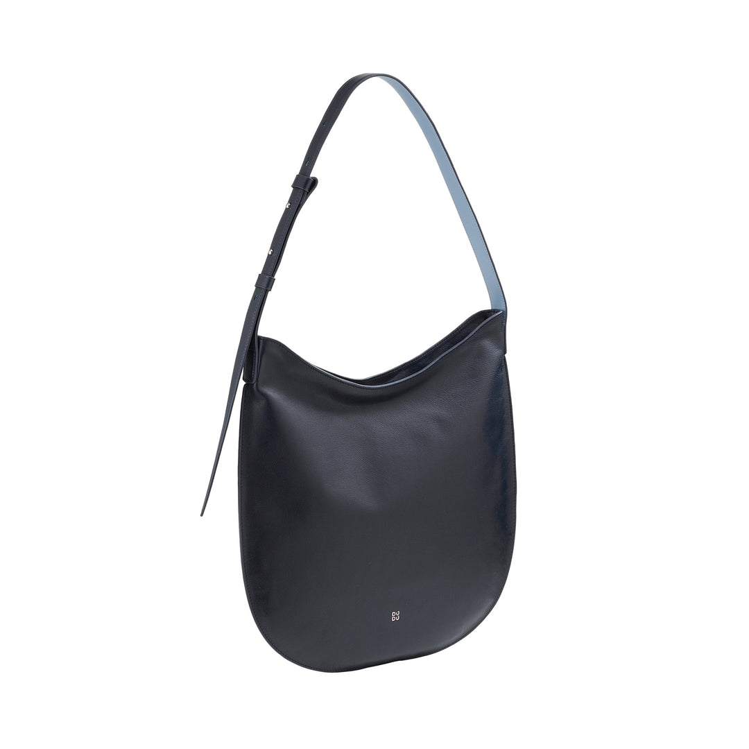 Bolsa de ombro feminina DUDU em couro macio, bolsa Hobo com zíper, bolsa de ombro grande e colorida ajustável