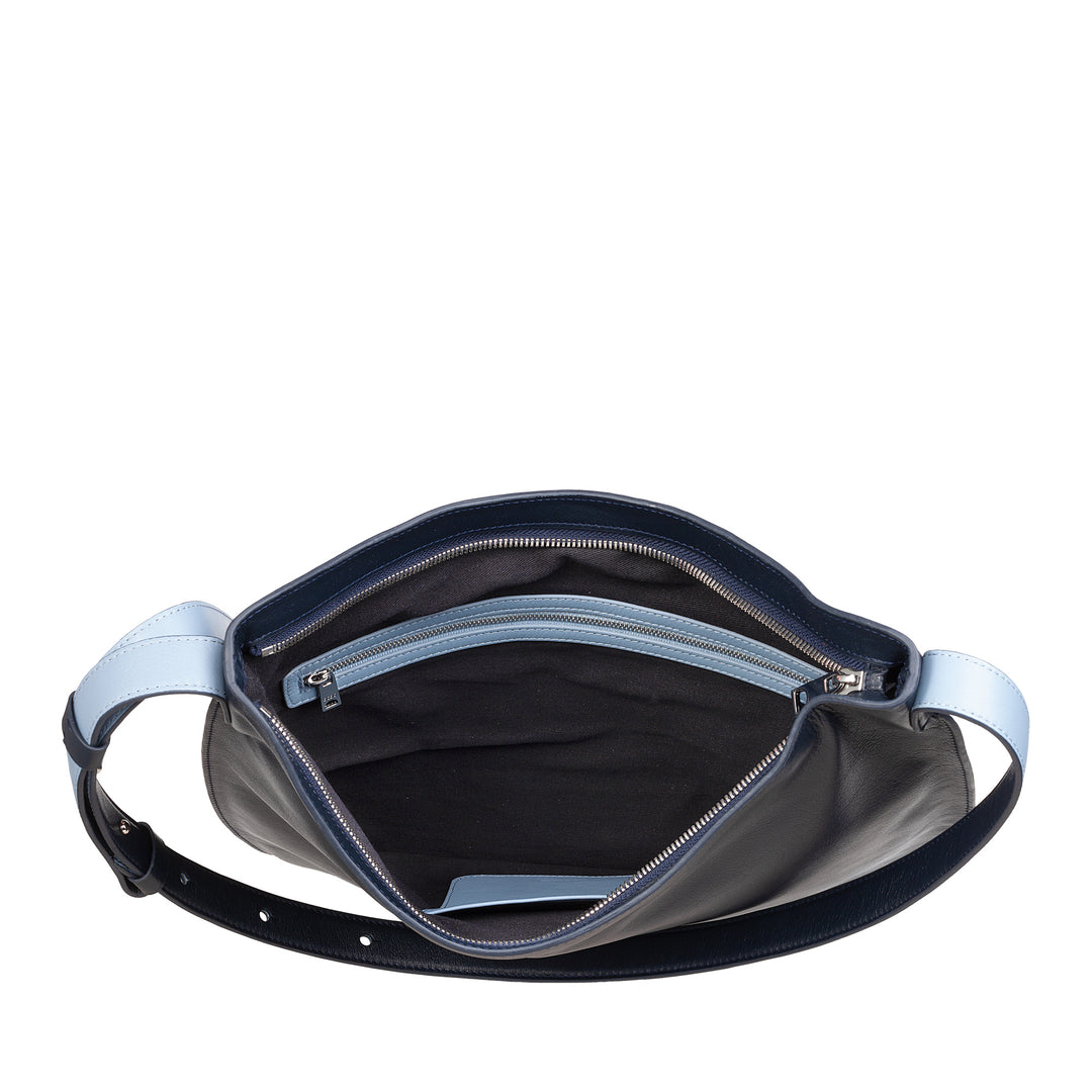 Bolsa de ombro feminina DUDU em couro macio, bolsa Hobo com zíper, bolsa de ombro grande e colorida ajustável