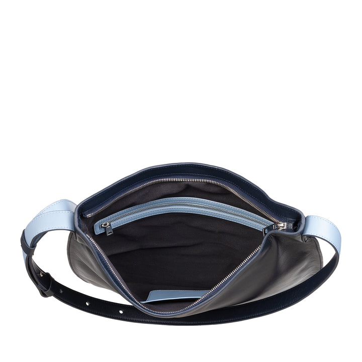 Bolsa de ombro feminina DUDU em couro macio, bolsa Hobo com zíper, bolsa de ombro grande e colorida ajustável