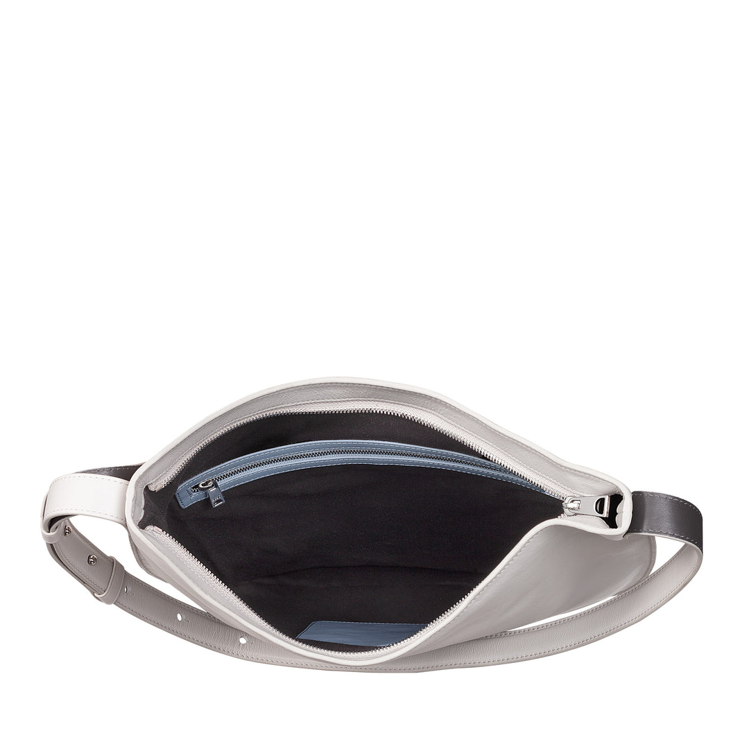 Geantă de umăr DUDU pentru femei din piele moale, geantă hobo cu fermoar, geantă mare de umăr reglabilă, colorată