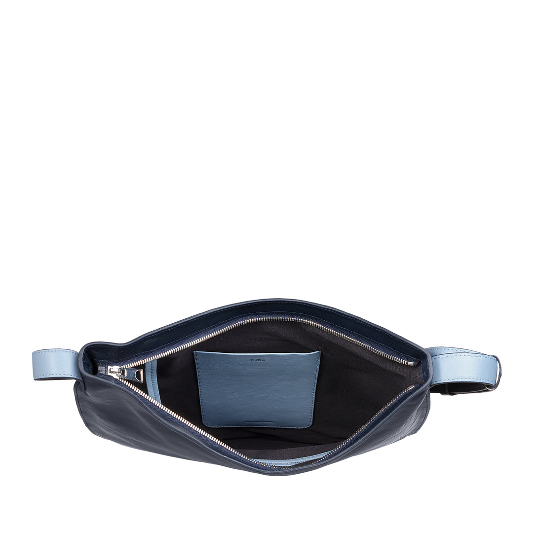 Bolsa de ombro feminina DUDU em couro macio, bolsa Hobo com zíper, bolsa de ombro grande e colorida ajustável