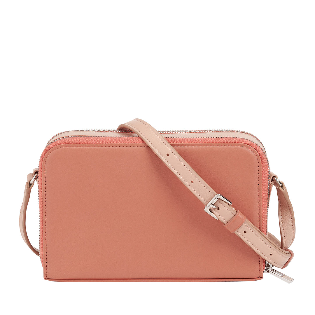 DUDU Borsa a Tracolla Donna Piccola in Pelle Doppia Cerniera Portafoglio Borsa a Mano Multitasche