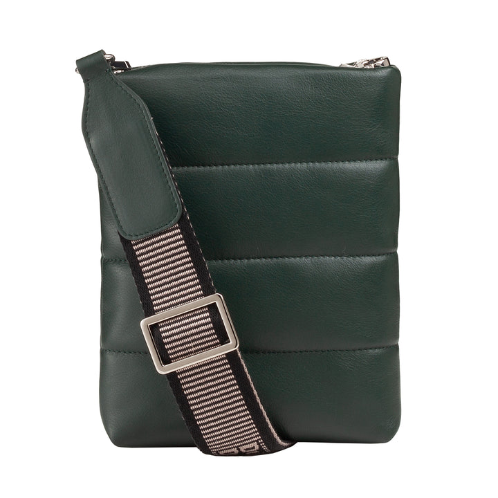 Bolsa de ombro feminina pequena DUDU em couro acolchoado, bolsa de noite macia e elegante com alça ajustável, design essencial