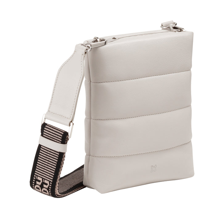 Bolsa de ombro feminina pequena DUDU em couro acolchoado, bolsa de noite macia e elegante com alça ajustável, design essencial