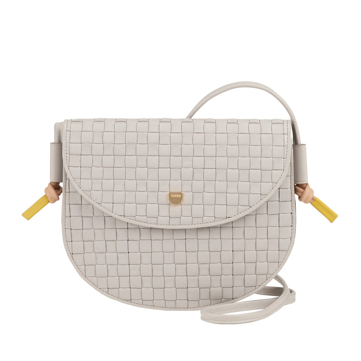 DUDU Μικρή υφασμένη τσάντα ώμου από γνήσιο δέρμα με πτερύγιο - Κομψή χειροποίητη γυναικεία τσάντα ώμου, ευέλικτη τσάντα χιαστί για καθημερινή χρήση και εκδηλώσεις