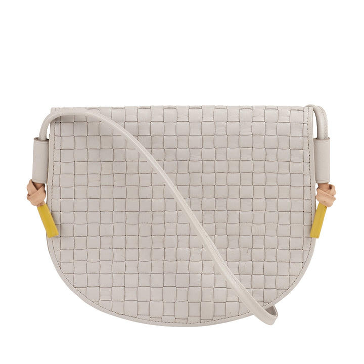 DUDU Μικρή υφασμένη τσάντα ώμου από γνήσιο δέρμα με πτερύγιο - Κομψή χειροποίητη γυναικεία τσάντα ώμου, ευέλικτη τσάντα χιαστί για καθημερινή χρήση και εκδηλώσεις