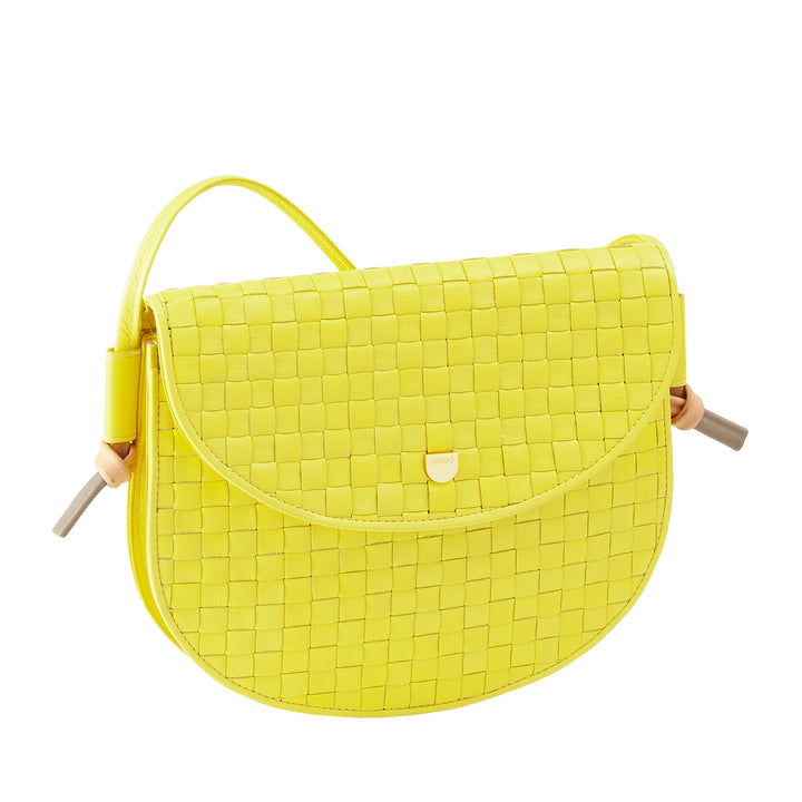 DUDU Μικρή υφασμένη τσάντα ώμου από γνήσιο δέρμα με πτερύγιο - Κομψή χειροποίητη γυναικεία τσάντα ώμου, ευέλικτη τσάντα χιαστί για καθημερινή χρήση και εκδηλώσεις