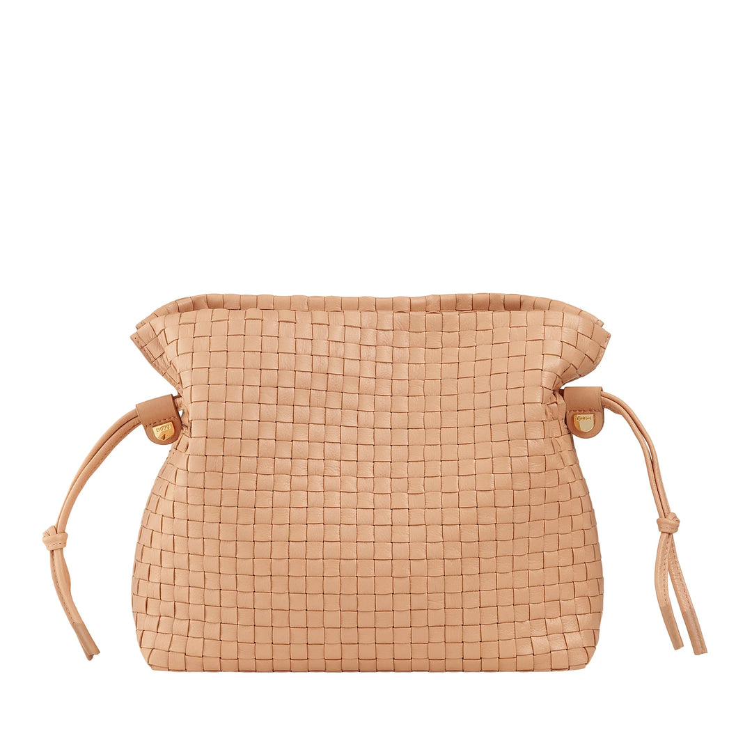DUDU Borsa a Tracolla Donna in Pelle Intrecciata con Coulisse, Morbida e Capiente, Tracolla Regolabile, Chiusura Magnetica, Stile Elegante e Artigianale