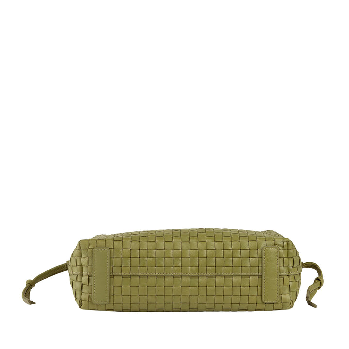 Bolsa de ombro feminina DUDU em couro tecido com cordão, macia e espaçosa, alça de ombro ajustável, fecho magnético, estilo elegante e artesanal
