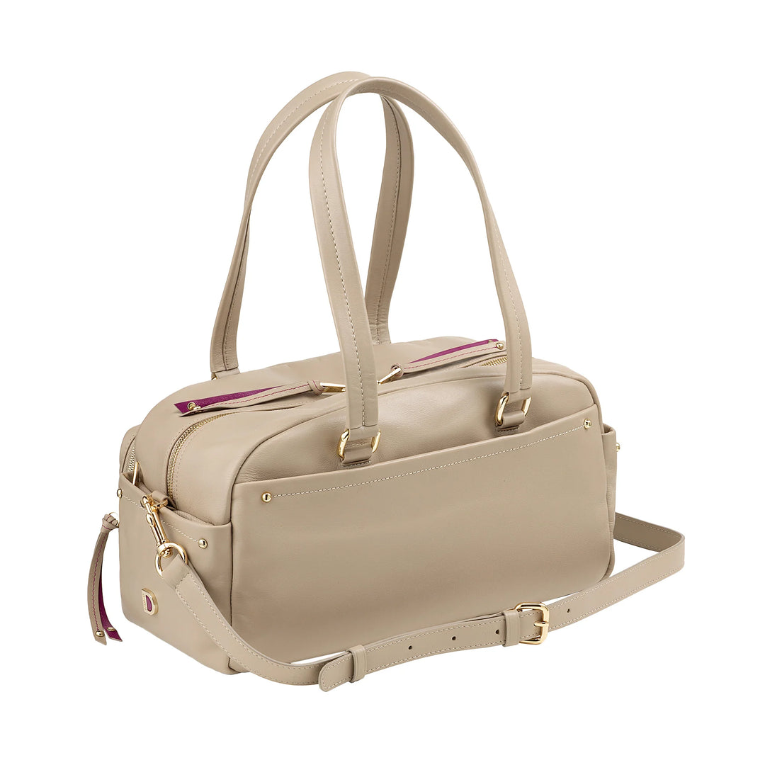Bolsa grande feminina de couro DUDU com bolsos externos e alça removível, espaçosa e elegante – bolsa de mão e ombro com zíper, estilo moderno